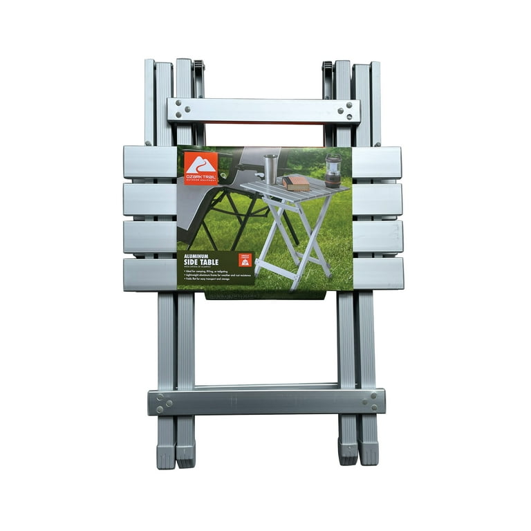Free Shipping! Ozark Trail Aluminum Camping Table, Silver