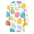 thumbnail image 7 of Womens Easter Shirts Colored Eggs Print Crew Neck Tops 3/4 Sleeve Loose Fit Casual T Shirt Cute Holiday Outfits Tee, #01 Multicolor, XXL, 7 of 7