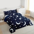 thumbnail image 3 of Feelyou Cartoon Astrology Twin Comforter Sets, Glitter Stars Moon Bedding Set, 2 Pieces, 3 of 8