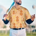 thumbnail image 5 of Lsque Pineapples Pattern Mens Polo Golf Shirts Funny Graphics Shorts Sleeve Button Shirts Baseball T-shirt-, 5 of 7