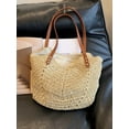 thumbnail image 3 of Straw Bag for Women Summer Beach Bag Soft Woven Tote Bag Large Rattan Shoulder Bag for Vacation, 3 of 8