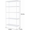 thumbnail image 3 of Estante de 5 Niveles con Ruedas,Estante de Malla Metálica Ajustable,Organizador de Almacenamiento de Servicio Pesado,con 4 Ganchos,Adecuado para Cocina,Sala de Estar,baño (Plata), 3 of 7