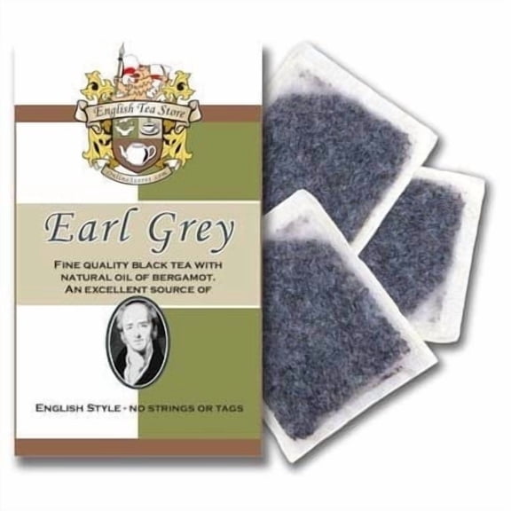 Earl Grey Double Bergamot Tea | Bulk 100 Teabags | Strong Citrus Flavor Blend of Indian and Ceylon Black Tea with Oil of Bergamot | English Style Teabags 3.1g Each | Hot or Iced Tea Brewing