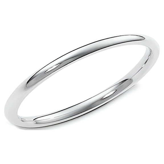 DESIGNICE Plain Dome Tarnish Resistant Wedding Band Ring, 925 Sterling Silver, Size 9