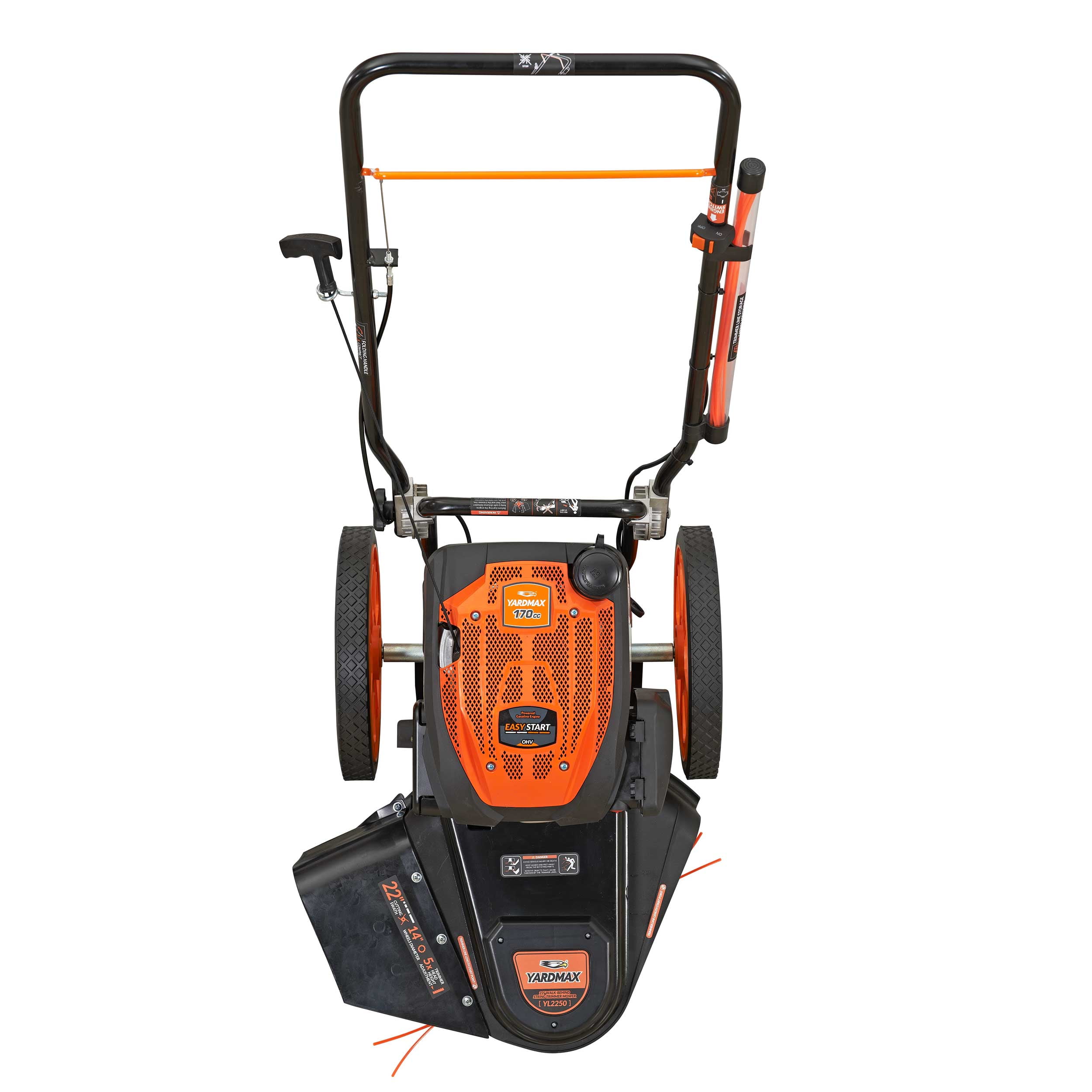 YARDMAX 22 in. 170cc Gas Walk Behind  String Trimmer Mower