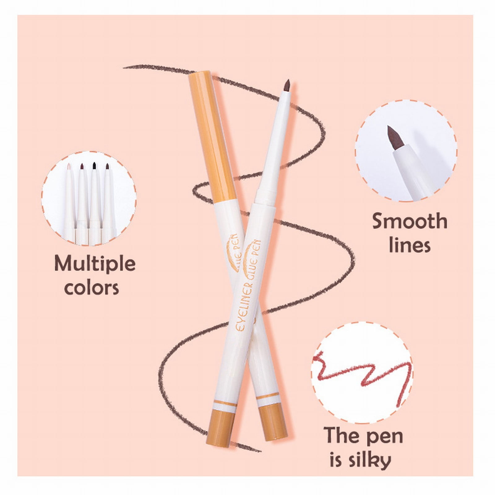 Concealer Glitter Liner for Eyes Cat Eye Makeup Stencil Vegan Vamp Face Chalk Eyelash Liner Sculpting Bar Eyelid Makeup Sanding Pencil Milk Concealer Violet Wand Amber Oil Highlighter Pencil Brow