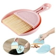 thumbnail image 2 of Small Dustpan and Brush Set, Mini Dustpan and Brush Whisk Broom and Dust Pan Tiny Cleaning Broom Mini Hand Broom for Table, Desk, Keyboard Pet Nest, set of 1, Multicolor(Pink,8x6.3"), 2 of 7