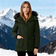 thumbnail image 2 of Women's Solid Color Winter Down Jacket with Detachable Hood, 2 of 9