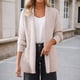 thumbnail image 1 of Ailaofu Women's Casual Open Front Sweater Long Sleeve Rib Knit Cardigan, 1 of 5