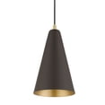thumbnail image 2 of 41175-07 Livex Lighting Metal Shade - 1 Light Mini Pendant in Coastal Style - 7.38 Inches wide by 18 Inches high-Bronze/Antique Brass Finish, 2 of 11