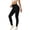 Black, variant on Yoga Pants Women Fleece Lined Drawstring High Waist Stretchy Solid Leggings Winter Running Workout Trousers(Large,Green)
