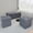Gray 30"W 3PCS, variant on 15" Storage Ottoman Bench, Folding Storage Cube Ottoman with Lid, 350 lbs Capacity, Fabric Footrest Seat for Bedroom Living Room Entryway, Grey