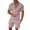 Light Pink, variant on 2 Piece Short Sets for Men Summer Beach Outfits Striped Texture Zipper Shirts & Shorts Casual Vacation Set