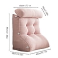 thumbnail image 4 of Wedge Pillow – Reading & Bed Rest Pillow for Sitting in Bed, Couch, or Floor, Multi-Purpose Headboard Wedge for Sleeping, Leg & Back Support, Neck Cushion & Washable Cover, 4 of 10