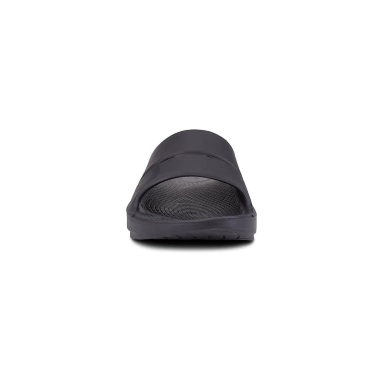 OOFOS OOahh Matte Black Slide - Men display picture 2
