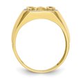 thumbnail image 2 of 10k Yellow Gold Mens Diamond Dad Ring Man   For Dad Mens  For Him, 2 of 9