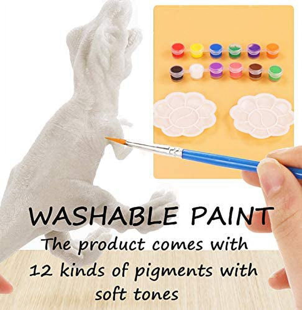 30 PCS Crafts and Arts Set dinosaur Painting Kit, craft paint kit for kids boys, toddler supplies DIY arts and crafts toys, party favors for boys age 4-7 years old, Paint Your Own Dinosaur Animal Set