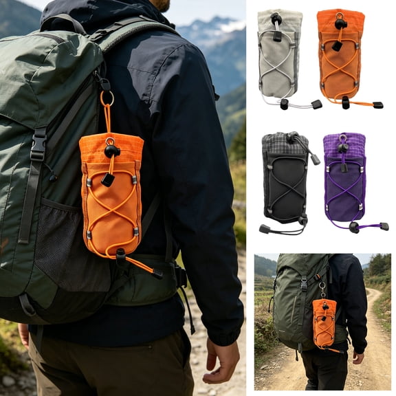 TTJ Gifts Shoulder Strap Water Bottle Carrier Pouch Waterproof Crossbody Bottle Bag Phone Pocket Outdoor Hiking Cycling Travel Running Adjustable Sling Bottle Holder