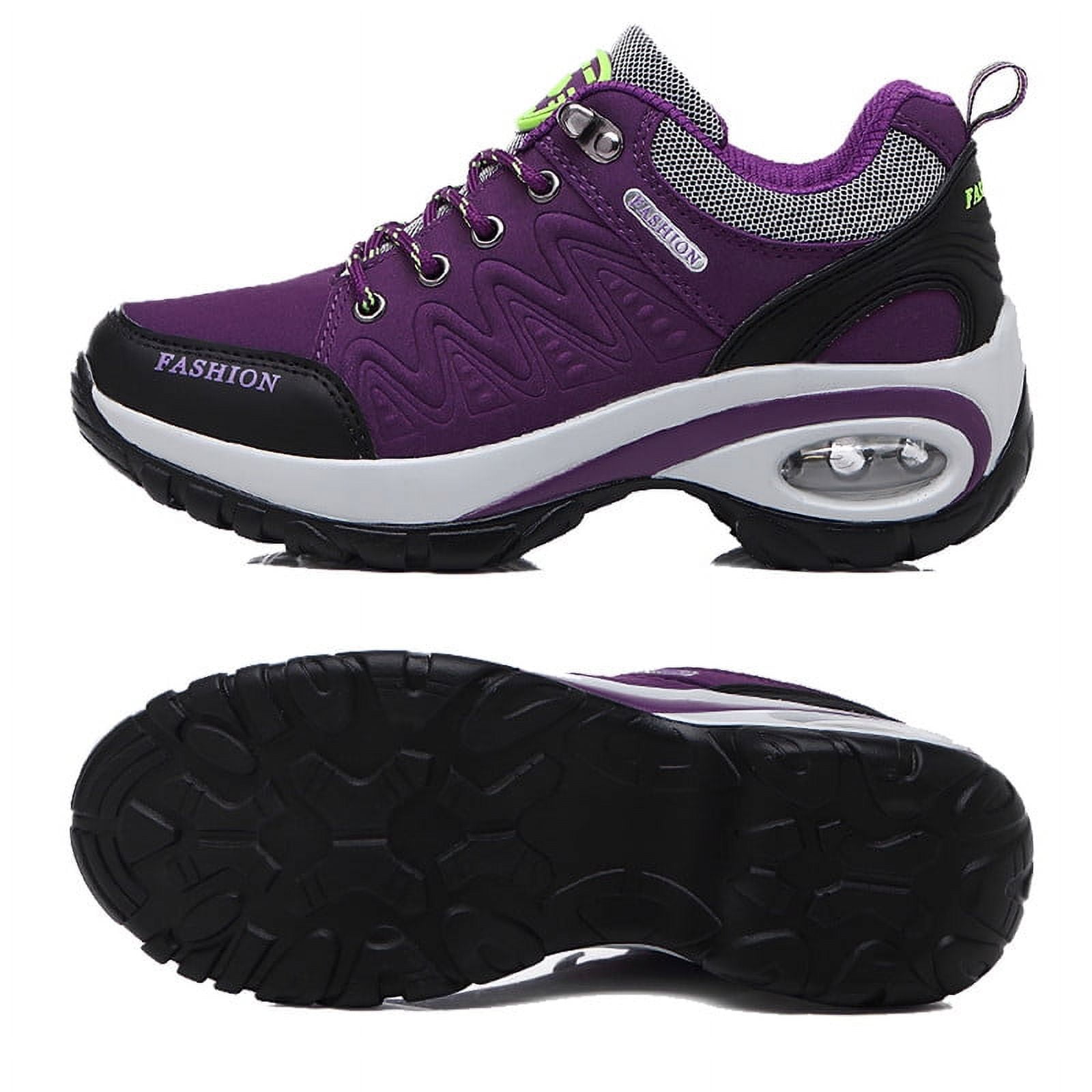 Stepedia Hiking Shoes Women Outdoor Lightweight Air Cushion Boots for Trekking Camping Walking Running, Purple