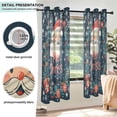 thumbnail image 3 of Yayeee Window Curtains Light Filtering 63"x42" Grommet Panel Pair Home Living Room Decor, Blue Christmas Santa, 3 of 7