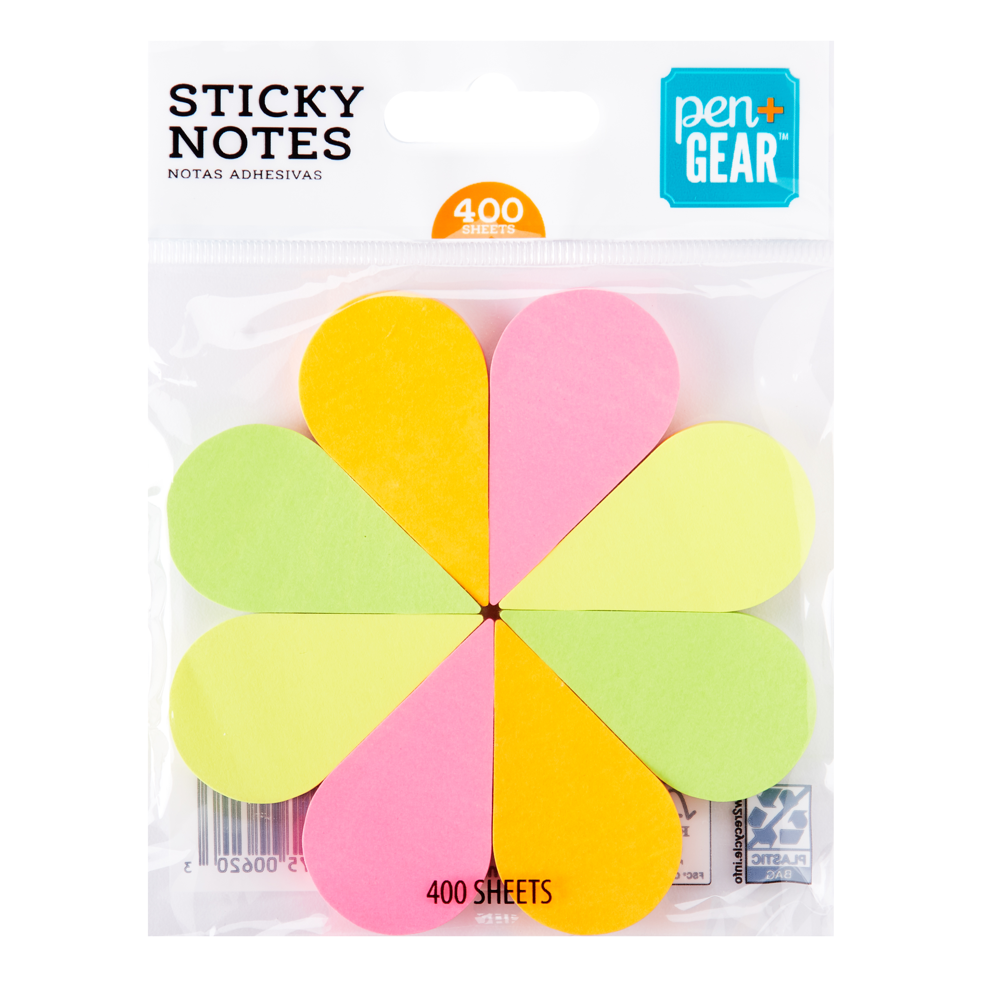Pen + Gear Sticky Note Flower, 400 Sheets