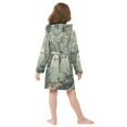 thumbnail image 7 of FORMRS Niños Bathrobe Unisex Hooded Robe Soft Plush Pajamas Sleepwear, Size 10-12T, Ghosts Playing in A Garden, 7 of 7