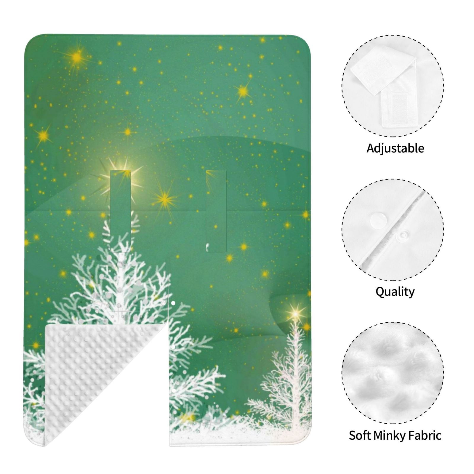 Naloa Christmas Green Baby Car Seat Cover, Breathable Baby Carrier Cover, Multiuse Baby Carrier Cover & Nursing Breastfeeding Cover