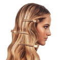 thumbnail image 4 of kitsch pro xl styling clip, 4.5 inches long anodized aluminum hair clips, 6 count (gold), 4 of 6