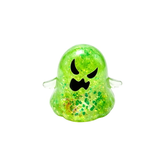 Knisume Slow Rising Squishy Toys - Halloween Glitter Pumpkin Stress Relief Squeeze Fidget Toy for Anxiety, Office Desk Decompression Squeezable,Green