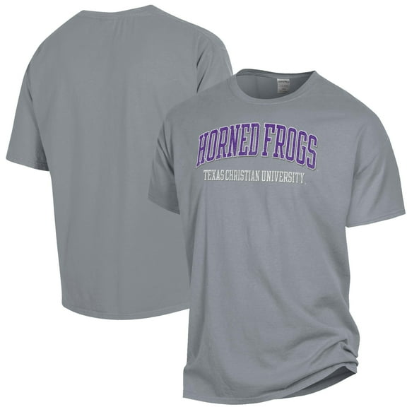 Men's ComfortWash Gray TCU Horned Frogs Garment Dyed T-Shirt