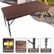 thumbnail image 4 of Mesa plegable de ratán de 4 pies para interiores y exteriores, mesa plegable portátil ratán planchado marrón, 4 of 4
