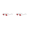 thumbnail image 2 of Decodeary Lunettes de Décoration Femmes Uv400 pour un Look Élégant et Accrocheur Protection Solaire Rouge 2Set, 2 of 6