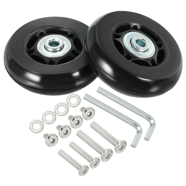Unique Bargains Kit de Roues de Valise de Remplacement, Roulettes Pivotantes 64mmx18mm