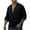 Black, variant on IROINNID Button Down Shirts for Men Home Vintage Pure Color Button Linen Solid Shirt Tops Blouse,Black