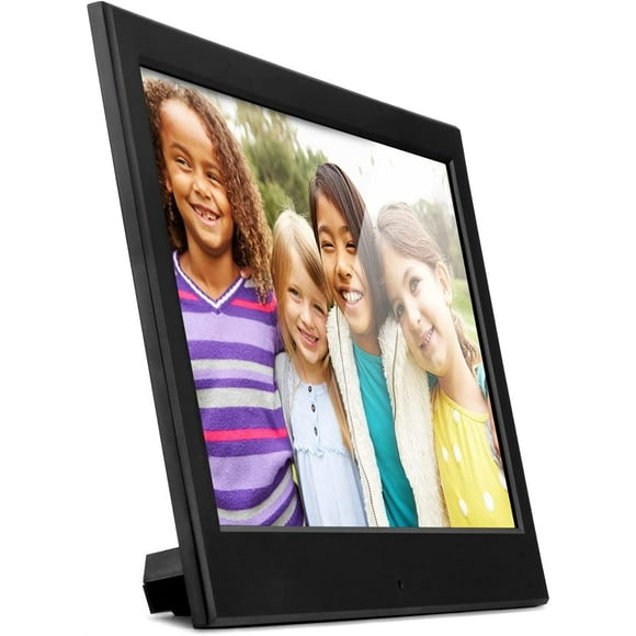 Aluratek Cadre Photo Numérique Ultra Mince 10.1 Pouces avec Mémoire Intégrée de 4 Go, Installation Facile, Non-WiFi, Noir, ASDMPF09F