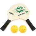 thumbnail image 4 of Baloncesto Irfora Juego de palas de madera Pickleball Palas de pickleball ligeras con bolsa de transporte Raquetas de pickleball con agarre ergonómico 2 palas de pickleball y 2 bolas Irfora Baloncesto, 4 of 7