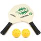 thumbnail image 4 of Baloncesto Irfora Juego de palas de madera Pickleball Palas de pickleball ligeras con bolsa de transporte Raquetas de pickleball con agarre ergonómico 2 palas de pickleball y 2 bolas Irfora Baloncesto, 4 of 7