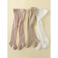 thumbnail image 4 of 4 paires de collants solides pour petites filles, 4 of 5