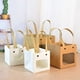 thumbnail image 3 of Zhuge Bolsas de embalaje para cajas de regalo, bolsas de regalo con ventana transparente, bolsas de papel kraft, bolsas de mano cuadradas (cara sonriente blanca, mediana), 3 of 5