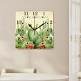 thumbnail image 4 of 10 Inch Wall Clock Battery Operated Square Clock for Office, Kitchen, Outdoor, Living Room,Green Mexican Texas Cactus Plants Style, 4 of 4