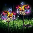 thumbnail image 5 of Rirool Solar Garden Lights Outdoor, 2 Pack Waterproof Butterfly Flower Multicolor LED Stake Lights with 600mAh Battery for Yard Lawn Patio Pathway Landscape Decor Gifts for Women, 5 of 9