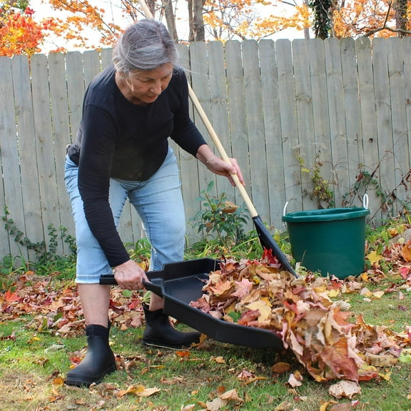 24-Inch Wide Dust Pan - Lightweight, , Clip-On Storage - Ideal for Garages and Yard Cleanup