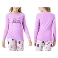 thumbnail image 2 of Topgal Purple Kittten Pajamas for Girls – Cotton Snug-Fitting Long Sleeves & Pants PJ Set Size 10, 2 of 7