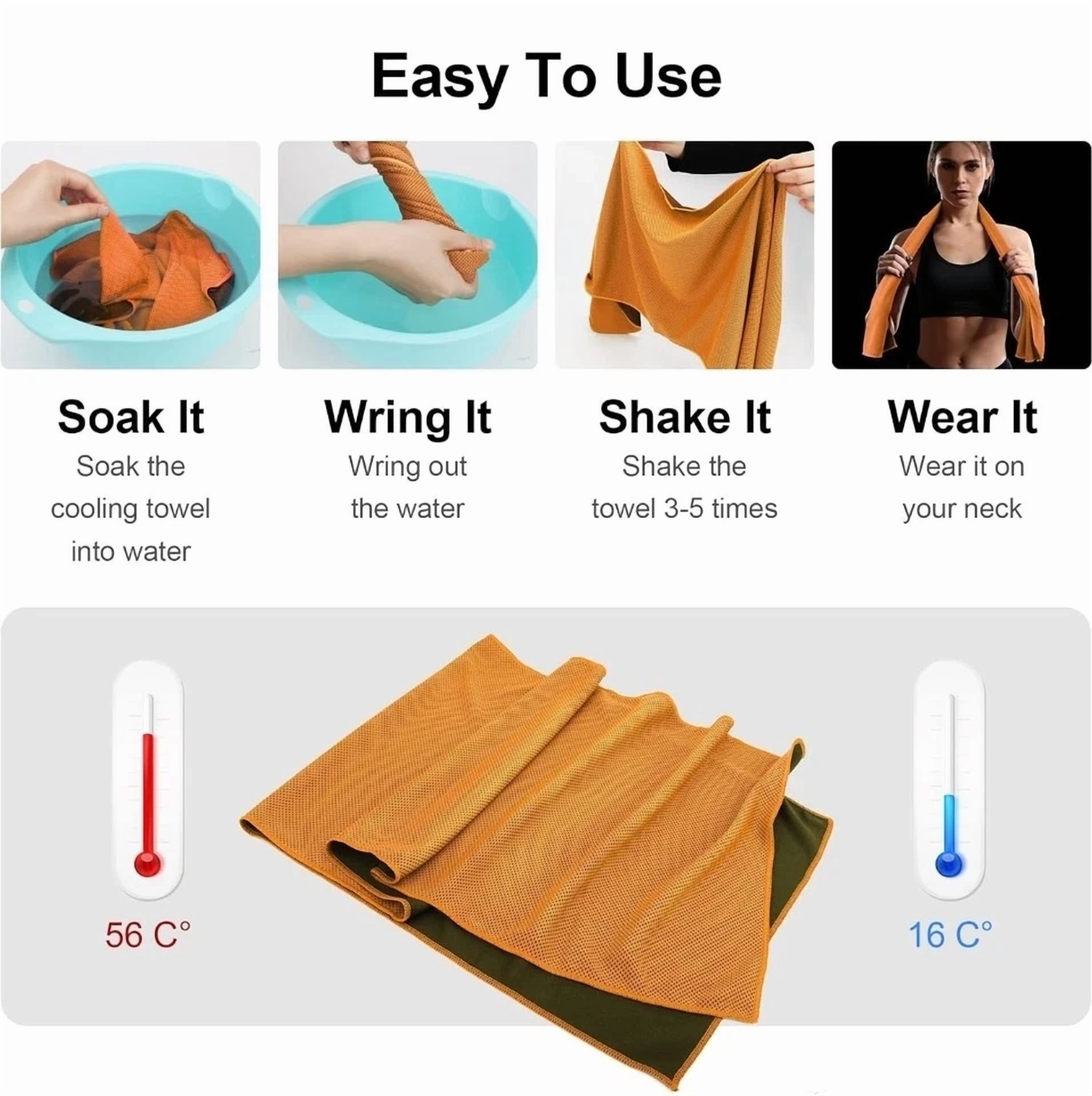 BUTTERFLY- Cooling Towel For Gym Yoga Workouts Sports Running Jogging Fitness Outdoors 6Pks