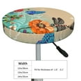 thumbnail image 4 of Bingfone13 Inch Padded Round Bar Stool Cover Cushion With Elastic Fabric Round Chair Seat - Colorful Plants And Insects, 4 of 7
