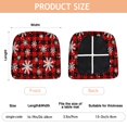 thumbnail image 3 of Red and Black Christmas Snowflake Seat Covers for Dining Room Chairs Set Of 6,Stretch Printed Washable Chair Seat Cover with Elastic Ties and Button,Removable Waterproof Couch Cushion Covers, 3 of 6