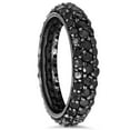 thumbnail image 2 of Pompeii 3 1/3ct Black Diamond Pave Eternity Wedding Ring (Black,AAA), 2 of 3