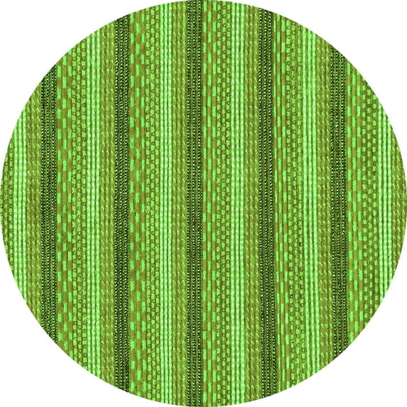 Ahgly Company Indoor Round Abstract Green Modern Area Rugs, 5' Round