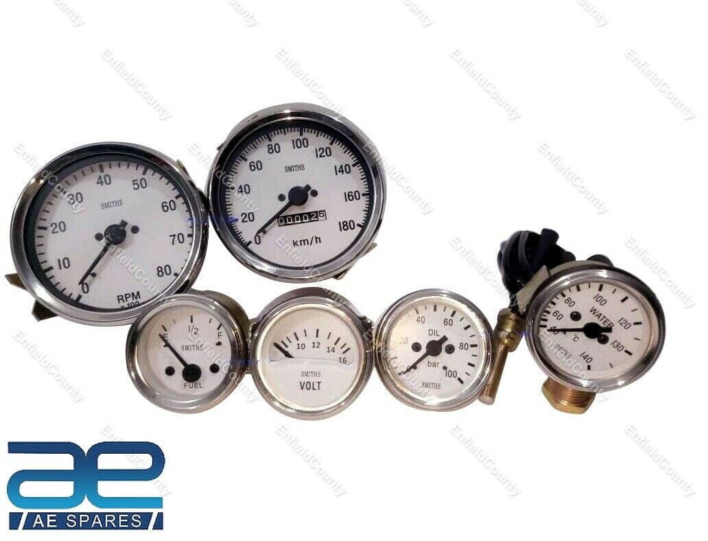 Smiths Kit 100mm Speedo & Tacho + 52mm Oil Pressure Fuel Volt Gauge