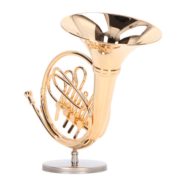 Modèle de Corne Française Miniature, Modèle de Corne Française en Laiton Portable Réaliste pour Amateur de Musique pour la Maison